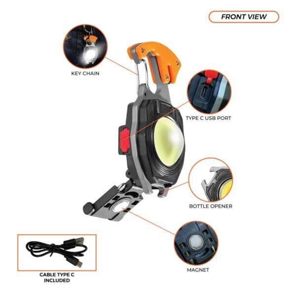 MULTIFUNCTION LED RECHARGEABLE KEYCHAIN LIGHT - Image 4