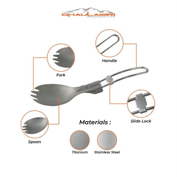 DH FOLDING SPORK TITANIUM - Image 3