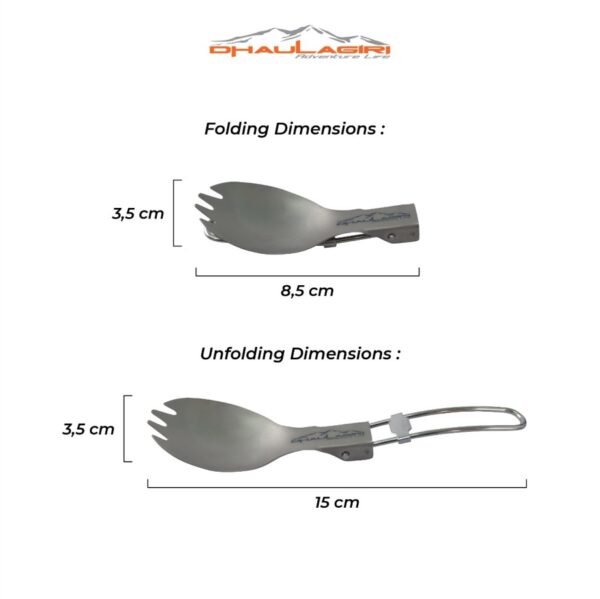 DH FOLDING SPORK TITANIUM - Image 2