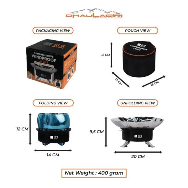 DH CAMPING STOVE WINDPROOF 203 - Image 2
