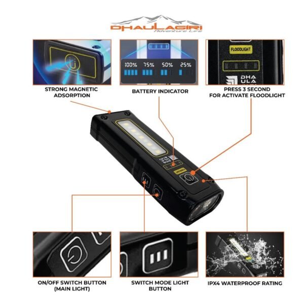 DH PORTABLE FLASHLIGHT COB 59 - Image 4