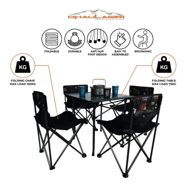 DH FOLDING TABLE AND CHAIR SET M - Image 4