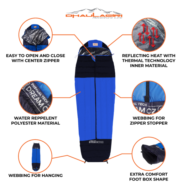 SLEEPING BAG DREAM OZ 900 THERMAL TECH - Gambar 3