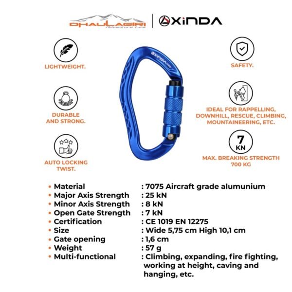 XINDA - CARABINER XD 8126TN 7 KN - Image 3