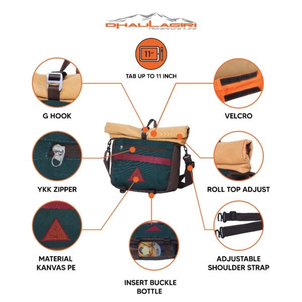 DH AERIOS ROLLTOP SLING BAG - Image 5