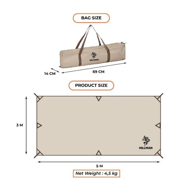 HILLMAN FLYSHEET 3X5 M - Gambar 2