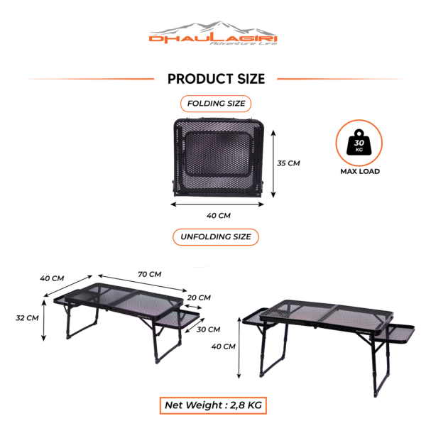 FOLDING MESH TABLE M - Gambar 2