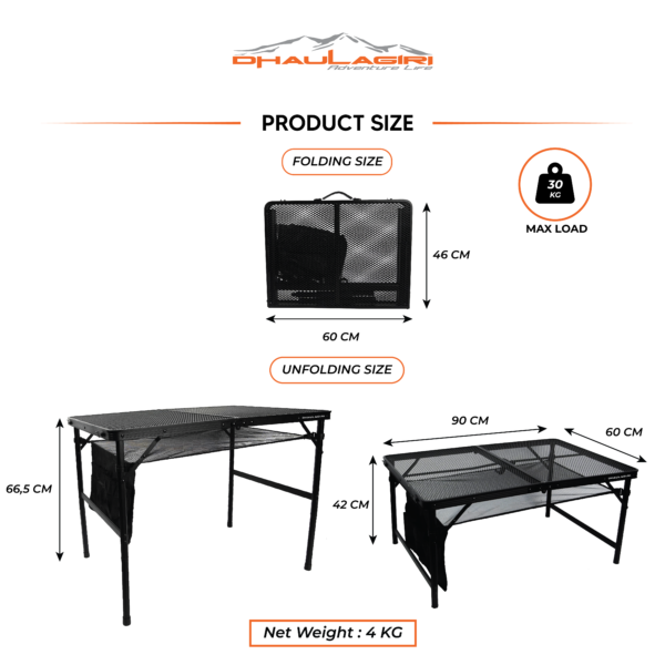 FOLDING MESH TABLE L - Gambar 2