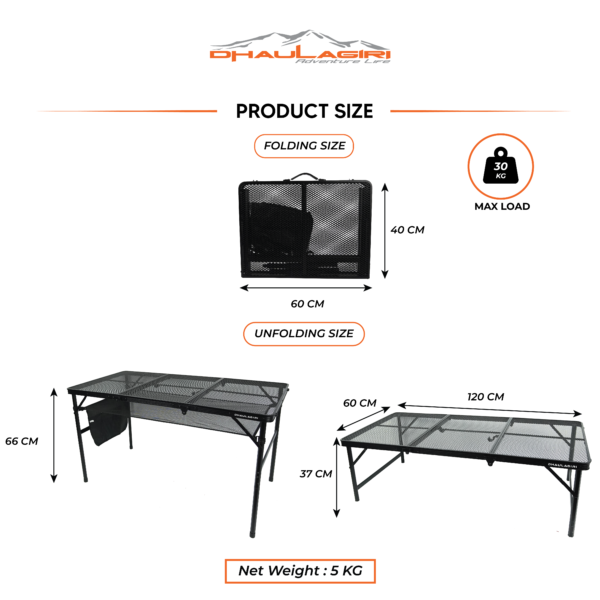 FOLDING MESH TABLE XL - Gambar 2
