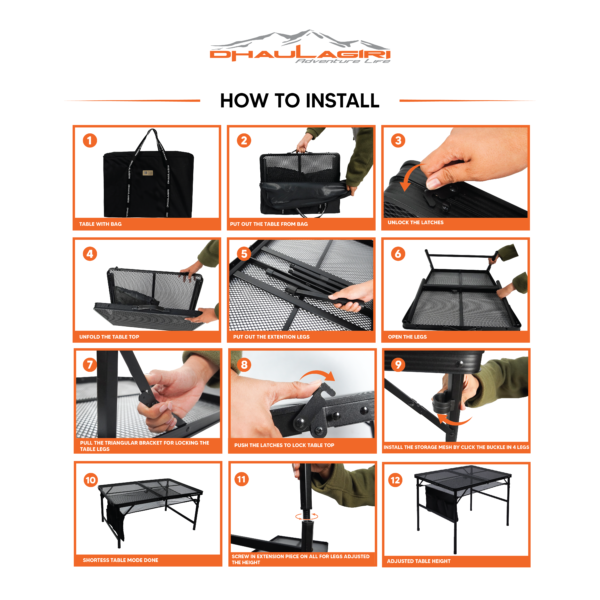 FOLDING MESH TABLE L - Gambar 7