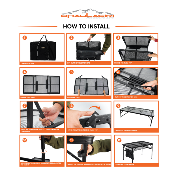 FOLDING MESH TABLE XL - Gambar 7