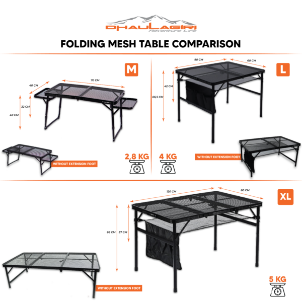 FOLDING MESH TABLE XL - Gambar 8