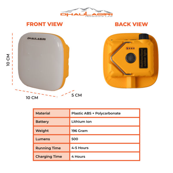 MULTIFUNCTIONAL OUTDOOR LIGHT D83 - Gambar 3