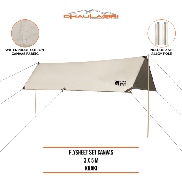 DH FLYSHEET SET CANVAS 3X5 M