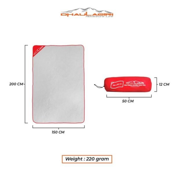 DH MATTRESS DOUBLE SIDE FOIL 200 X 150 CM - Image 2