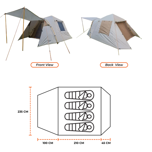 CAMPING TENT AUTOMATIC 4P - Image 2