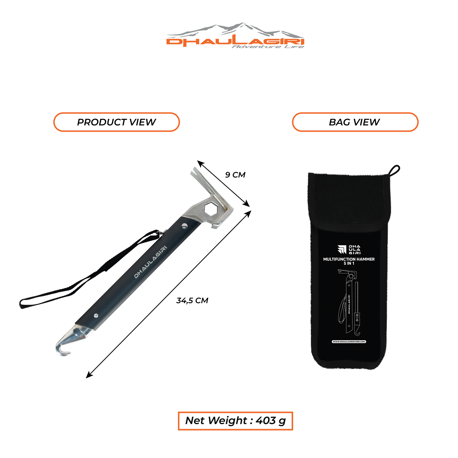 MULTIFUNCTION CAMPING HAMMER 6 IN 1 - Image 5