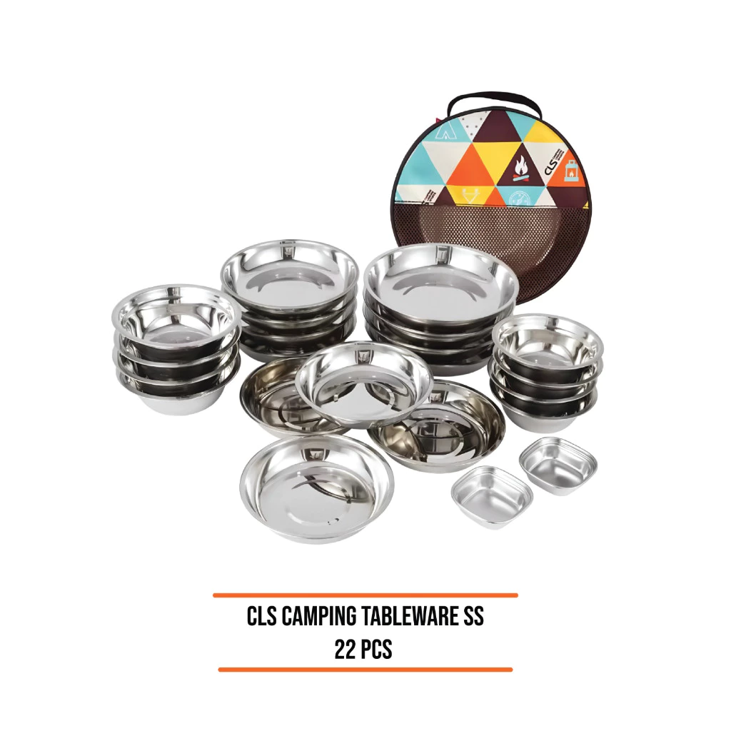 CLS  CAMPING TABLEWARE SS 22 PCS